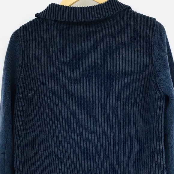 Cabi Pursuit Navy Snap Ribbed Cardigan - Picture 5 of 6